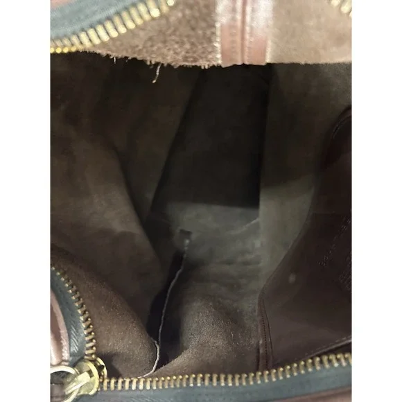 Vintage Coach Duffle Sac Bucket 9028 Brown Leather Shoulder Bag Purse USA Made - Picture 12 of 13